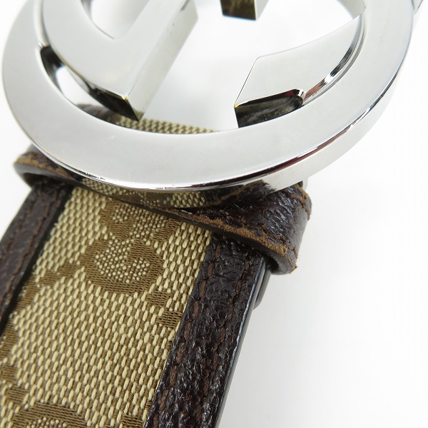 実際に弊社で買取させて頂いたGUCCI/グッチ インターロッキングG ベルト 114876の画像 7枚目