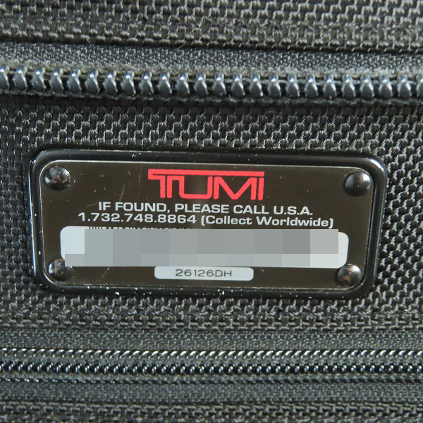実際に弊社で買取させて頂いたTUMI/トゥミ トールウィールドインターナショナルブリーフ キャリーケース アルファ ブラック 26126DHの画像 4枚目