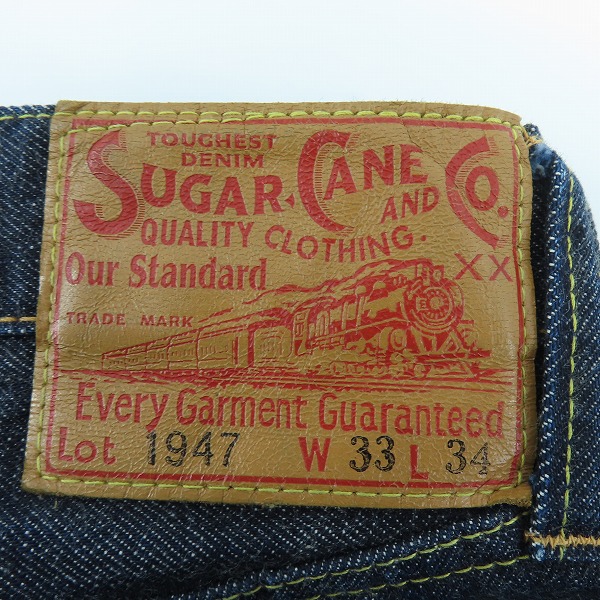 実際に弊社で買取させて頂いたSUGAR CANE/シュガーケーン Lot 1947 デニムパンツ/ジーンズ SC41947/W33L34の画像 3枚目