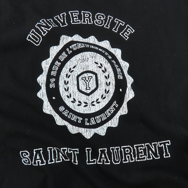 実際に弊社で買取させて頂いた【JPタグ】SAINT LAURENT PARIS/サンローランパリ ユニバーシティプリントTシャツ 466895 YB1EH/Mの画像 9枚目