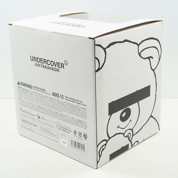 実際に弊社で買取させて頂いた【未開封】UNDERCOVER×MEDICOM TOY/アンダーカバー×メディコムトイ VCD BEAR 目隠しベア ホワイト フィギュアの画像 3枚目