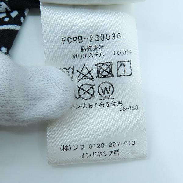 実際に弊社で買取させて頂いたF.C.R.B./F.C.Real Bristol/F.C.レアルブリストル 23SS ペイズリー柄半袖 ポロシャツ FCRB-230036/XLの画像 5枚目