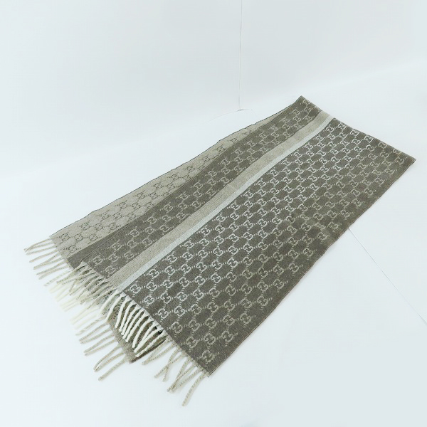 実際に弊社で買取させて頂いたGUCCI/グッチ GG柄  マフラーの画像 5枚目