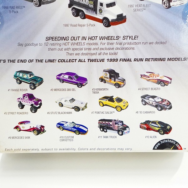 実際に弊社で買取させて頂いた【未開封】Hot Wheels/ホットウィール FINAL RUN/ファイナルラン 1999年 TANK TRACK/タンクトラックの画像 7枚目
