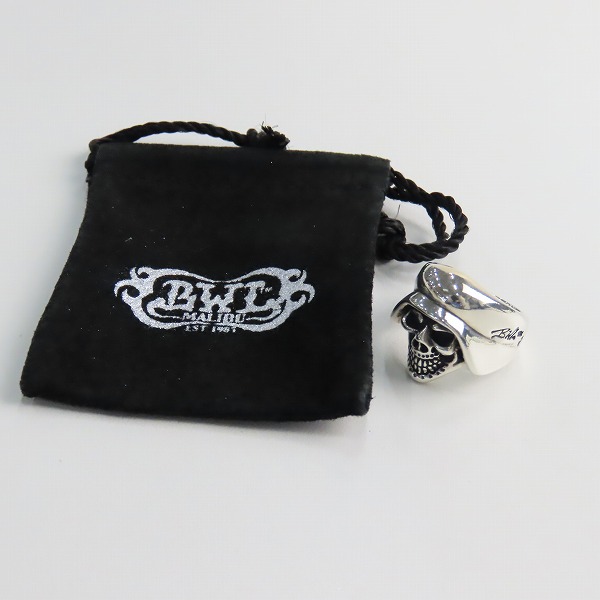 実際に弊社で買取させて頂いたBWL/ビルウォールレザー GERMAN HELMET SKULL/ジャーマン ヘルメット スカルリング 15号の画像 9枚目