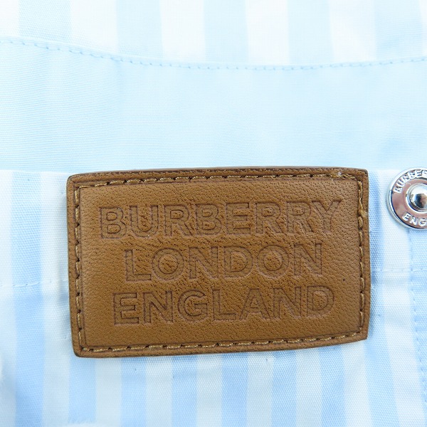実際に弊社で買取させて頂いたBURBERRY LONDON ENGLAND/バーバリー ストライプ柄 ロゴパッチ長袖シャツ 8013451/Sの画像 3枚目