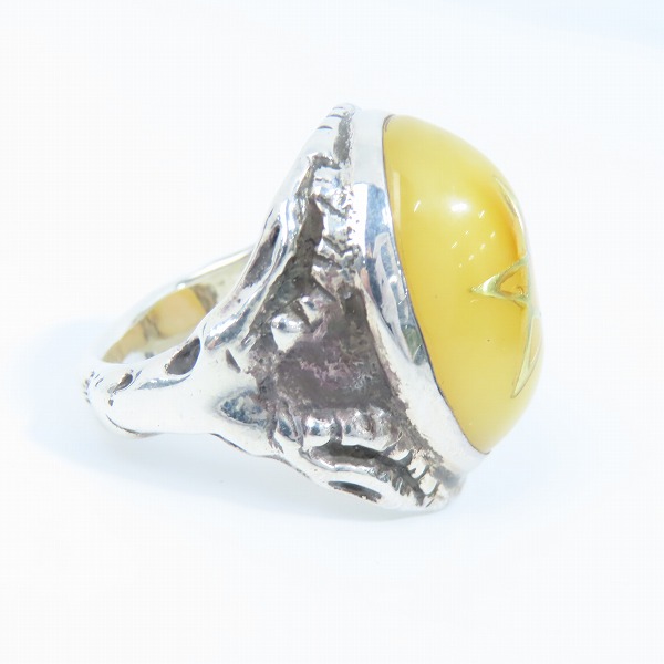 実際に弊社で買取させて頂いたALEX STREETER/アレックスストリーター エンジェルハートリング 17年限定/30周年記念 パウダーバルティックアンバー/21号の画像 4枚目