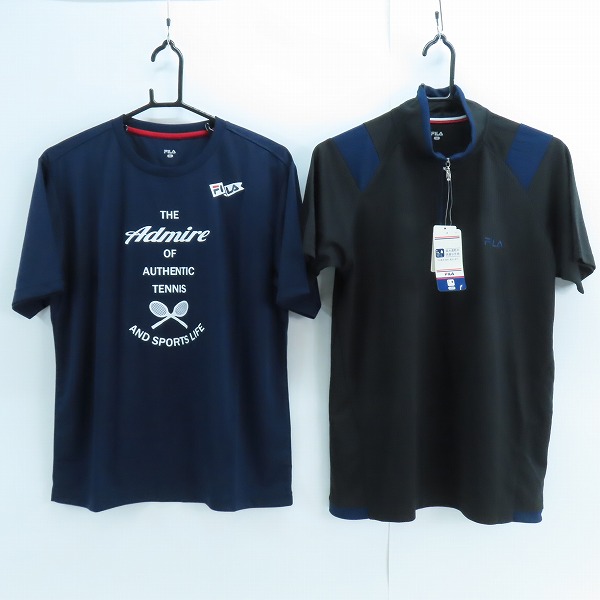 実際に弊社で買取させて頂いた【未使用】FILA/フィラ ハーフジップカットソー/Tシャツ 2点セット