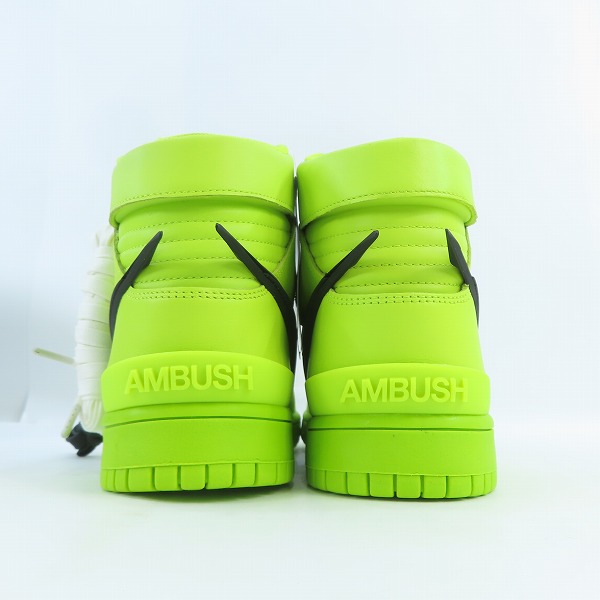 実際に弊社で買取させて頂いた【未使用】NIKE×AMBUSH/ナイキ×アンブッシュ DUNK HIGH/ダンクハイ Flash Lime/フラッシュライム CU7544-300 27.5の画像 1枚目