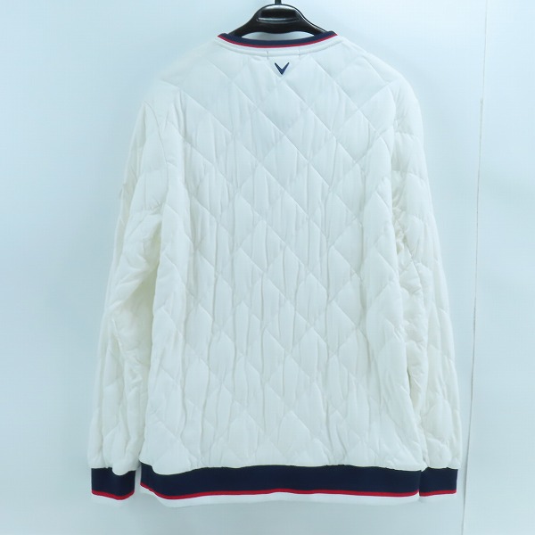 実際に弊社で買取させて頂いた【未使用】Callaway/キャロウェイ ゴルフウェア 中綿 クルーネックブルゾン/ホワイト/241-0215508/LLの画像 1枚目