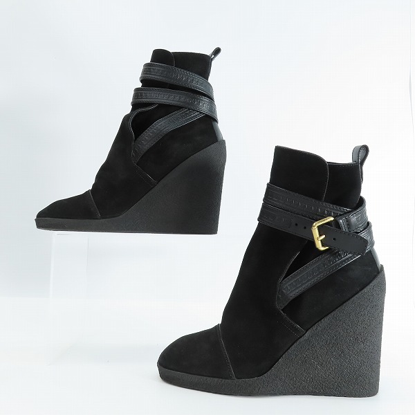 実際に弊社で買取させて頂いたLouis Vuitton/ルイヴィトンレディース ロゴ型押しベルト スウェード ショートブーツ NL0165  /36.5の画像 3枚目