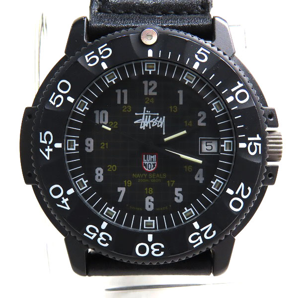 実際に弊社で買取させて頂いたLUMINOX×STUSSY/ルミノックス×ステューシー 限定 Navy Seals 交換ベルト付き