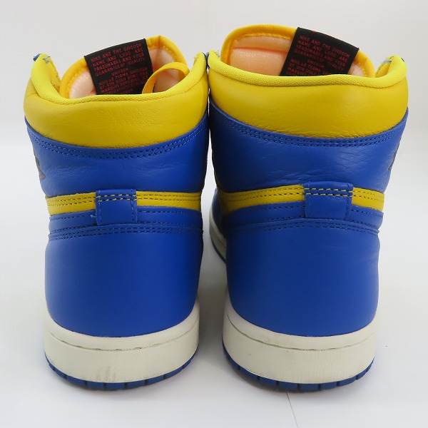 実際に弊社で買取させて頂いたNIKE/ナイキ WMNS AIR JORDAN 1 RETRO HIGH OG REVERSE LANEY/エアジョーダン1 リバースレイニー FD2596-700/27の画像 1枚目