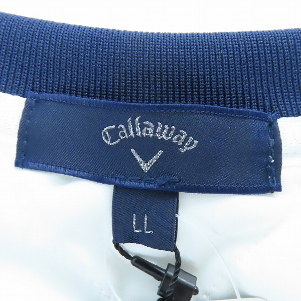 実際に弊社で買取させて頂いた【未使用】Callaway/キャロウェイ ゴルフウェア 中綿 クルーネックブルゾン/ホワイト/241-0215508/LLの画像 2枚目