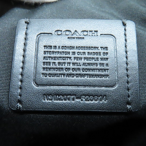 実際に弊社で買取させて頂いたCOACH/コーチ レザー セカンドバッグ クラッチバッグ/ポーチブラック F28614の画像 4枚目