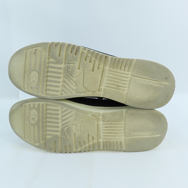 実際に弊社で買取させて頂いたEMPORIO ARMANI/エンポリオアルマーニ レザースニーカー ブラック X4X264 XF570 US11の画像 2枚目