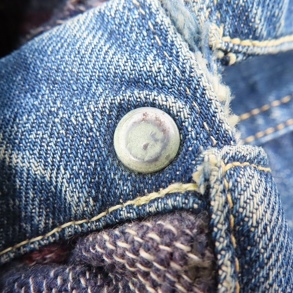 実際に弊社で買取させて頂いたLEVIS/リーバイス 519XX 1st/ファースト ブランケット付き ビンテージ/ヴィンテージ デニムジャケットの画像 3枚目