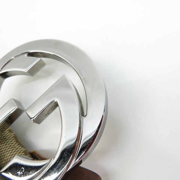 実際に弊社で買取させて頂いたGUCCI/グッチ インターロッキングG ベルト 114876の画像 6枚目