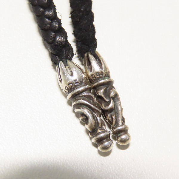 実際に弊社で買取させて頂いたCHROME HEARTS/クロムハーツ ケルティッククロスペンダントｗ/レザーブレード の画像 4枚目