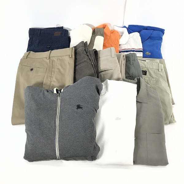 実際に弊社で買取させて頂いた【おまとめ】バーバリーブラックレーベル/ユナイテッドアローズ/ラコステ 等 ジップパーカー/半袖シャツ/ポロシャツ 他