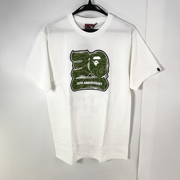 実際に弊社で買取させて頂いた【未使用】A BATHING APE/アベイジングエイプ 30TH ANNIVERSARY TEE #2/30周年記念限定 エイプ Tシャツ/M