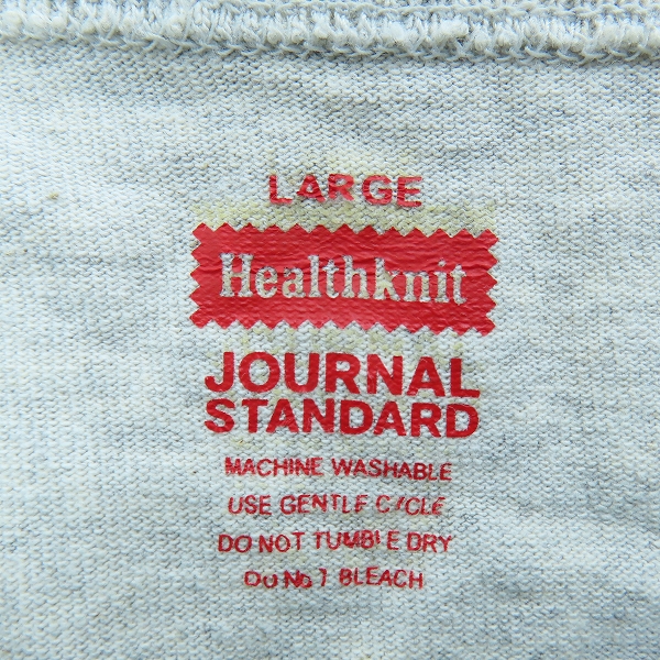 実際に弊社で買取させて頂いたHealthknit × JOURNAL STANDARD/ヘルスニット ×ジャーナルスタンダード ヘンリーネックカットソー Lの画像 2枚目