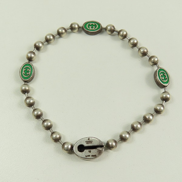 実際に弊社で買取させて頂いたGUCCI/グッチ インターロッキングGボールチェーンブレスレットの画像 2枚目