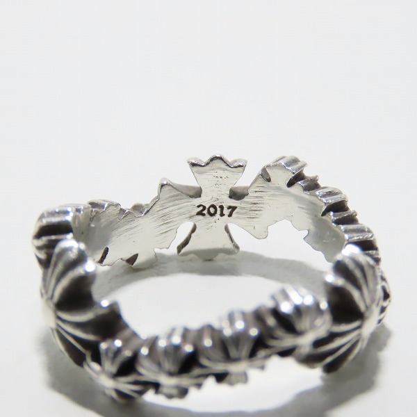 実際に弊社で買取させて頂いたCHROME HEARTS/クロムハーツ PLUS WAVE RING/CHプラス ウェーブリング 19号の画像 7枚目