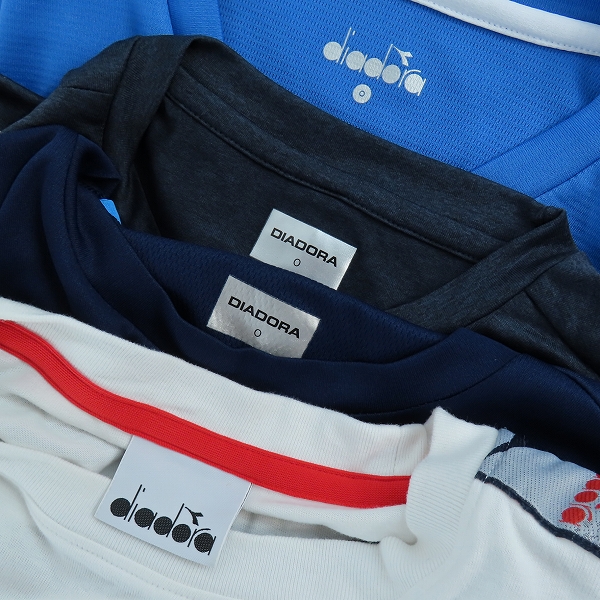 実際に弊社で買取させて頂いたDIADORA/ディアドラ テニスウェア ロゴプリント 等 半袖Tシャツ 4点セットの画像 2枚目