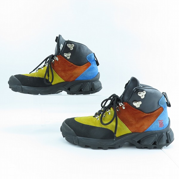 実際に弊社で買取させて頂いたBURBERRY/バーバリー トレッキングブーツ スウェード 切り替え/41の画像 3枚目