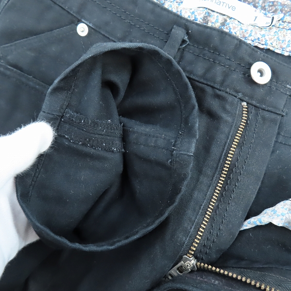 実際に弊社で買取させて頂いたnonnative/ノンネイティブ DWELLER 5P JEANS COTTON SATIN チノパンツ ブラック NN-P2906 /1の画像 5枚目