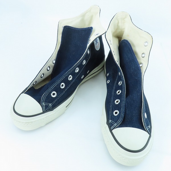 実際に弊社で買取させて頂いたCONVERSE/コンバース 日本製 ALL STAR/オールスター デニム地ハイカットスニーカー 50H01/10.5