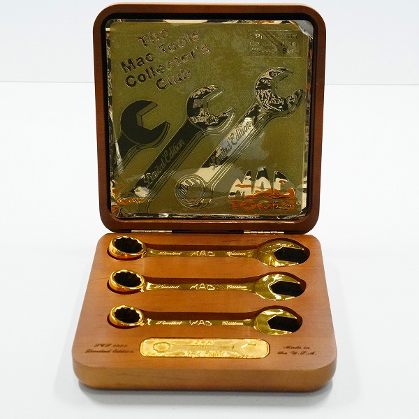 実際に弊社で買取させて頂いたMac Tools/マックツールズ 1993 Limited Edition 24K Gold Plated コンビネーションレンチ セットの画像 1枚目