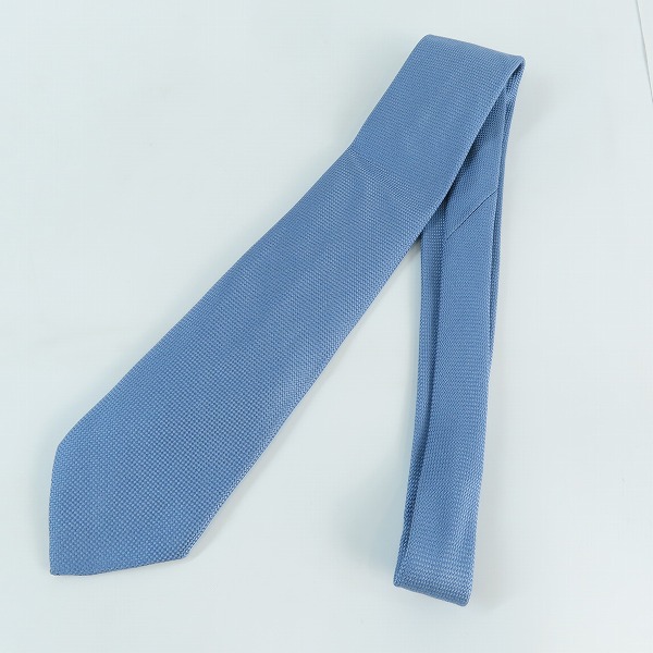 実際に弊社で買取させて頂いたHERMES/エルメス ブルー シルク  ネクタイ