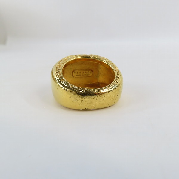 実際に弊社で買取させて頂いたVERSACE/ヴェルサーチ Medusa/メデューサ ゴールドリング 18.5-19号の画像 3枚目