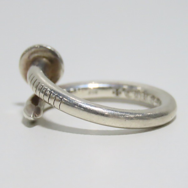 実際に弊社で買取させて頂いたCHROME HEARTS/クロムハーツ ネイルリング フラット CHプラス 13-14号の画像 2枚目