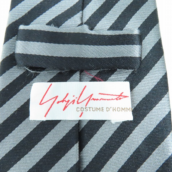 実際に弊社で買取させて頂いたYohji Yamamoto COSTUME D'HOMME/ヨウジヤマモトコスチュームドオム ドット切替ネクタイ ブラック×グレーの画像 4枚目