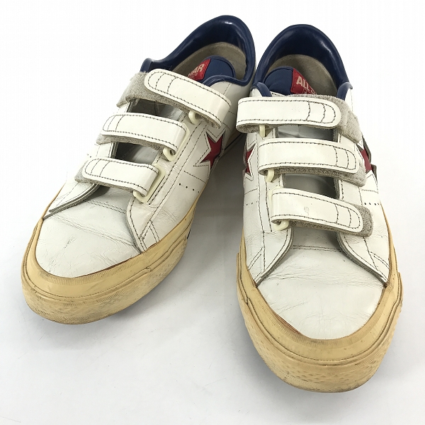 実際に弊社で買取させて頂いたCONVERSE/コンバース ONE STAR/ワンスターベルクロ レザースニーカー オフホワイト系/9