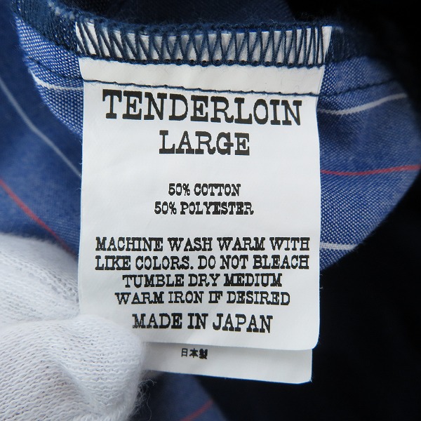 実際に弊社で買取させて頂いたTENDERLOIN/テンダーロイン T-WORK SHT U BD/ストライプ柄 長袖シャツ Lの画像 3枚目