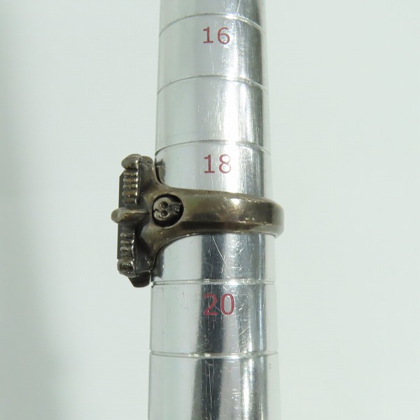 実際に弊社で買取させて頂いたLION HEART/ライオンハート 初期刻印 スクエアストーンリング/19号の画像 7枚目