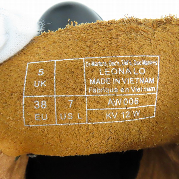 実際に弊社で買取させて頂いたDr.Martens/ドクターマーチン LEONA LO/レオナ ロウ ブーツ/UK5の画像 5枚目