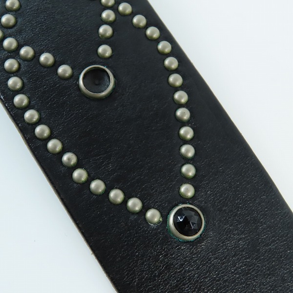 実際に弊社で買取させて頂いたHTC/エイチティーシー Hollywood Trading Company スタッズ ベルト SOLID BRASS/ソリッドブラス バックル/34の画像 7枚目