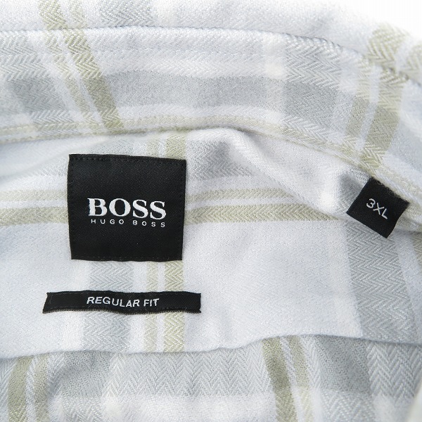 実際に弊社で買取させて頂いた【未使用】HUGO BOSS/ヒューゴボス 長袖 チェックシャツ 10207518 XXXLの画像 2枚目