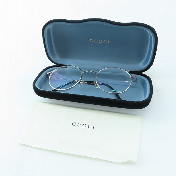 実際に弊社で買取させて頂いたGUCCI/グッチ シェリーライン メガネフレーム アイウェア GG1054OK 003の画像 8枚目