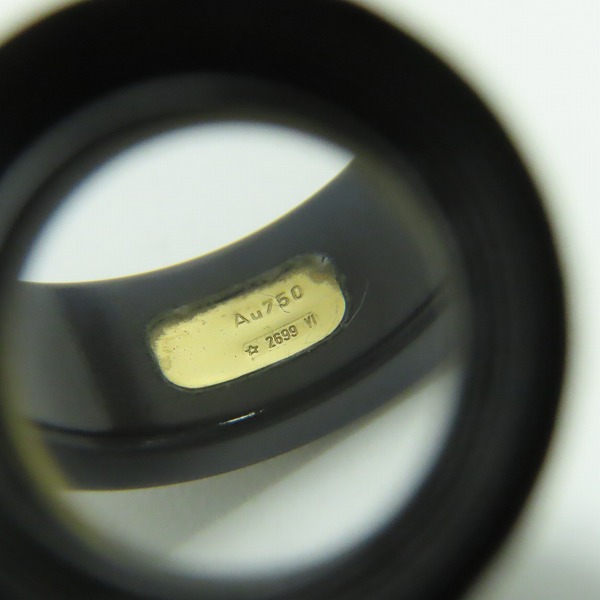 実際に弊社で買取させて頂いたGUCCI/グッチ ジェムストーン付き アイコンリング METAL × K18YG/527095 J8F77 8522/13号の画像 6枚目