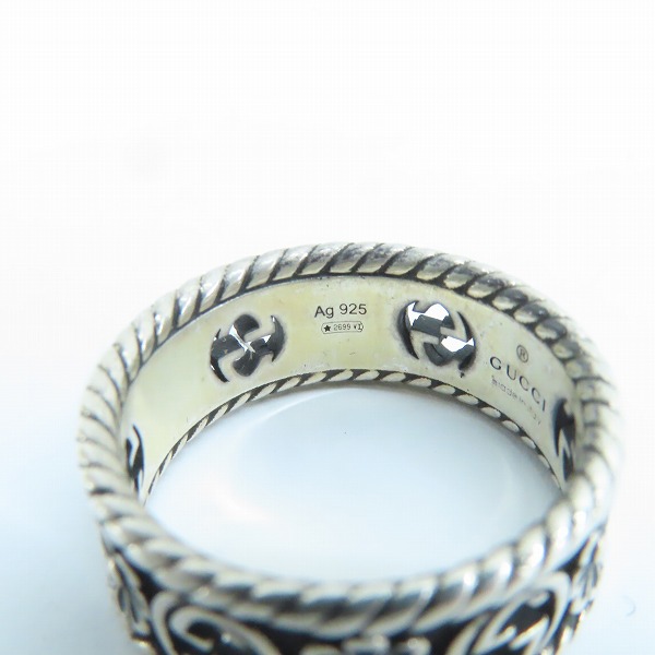 実際に弊社で買取させて頂いたGUCCI/グッチ インターロッキングG シルバーリング 577263 J8400 0811 16.5号の画像 4枚目