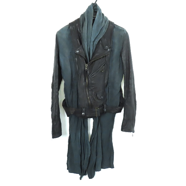 実際に弊社で買取させて頂いたMIHARA YASUHIRO/ミハラヤスヒロ ダブルライダースジャケット 31011268/S