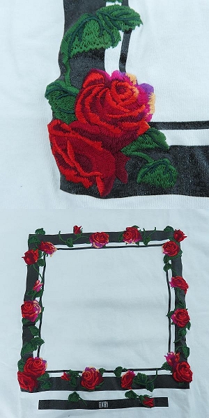 実際に弊社で買取させて頂いたELVIRA×CHAMPION/エルビラ×チャンピオン 額縁刺繍半袖Tシャツ/Lの画像 5枚目