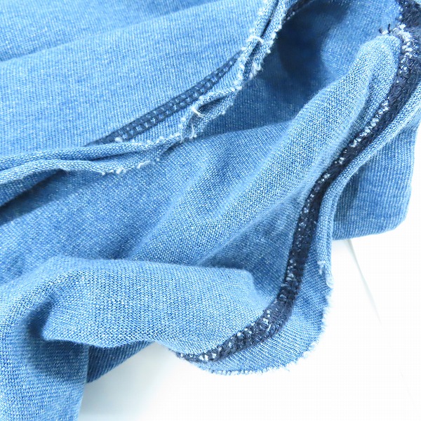 実際に弊社で買取させて頂いたcanterbury/カンタベリー インディゴ染め ラグラン袖 オーバーシルエット Tシャツ RA31148 /3Lの画像 5枚目