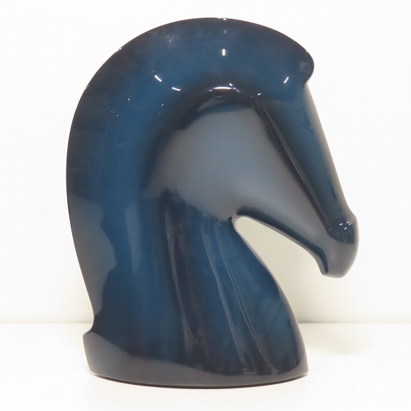 実際に弊社で買取させて頂いたHERMES/エルメス サマルカンド ペーパーウェイト 置物 オブジェ ネイビー系の画像 1枚目